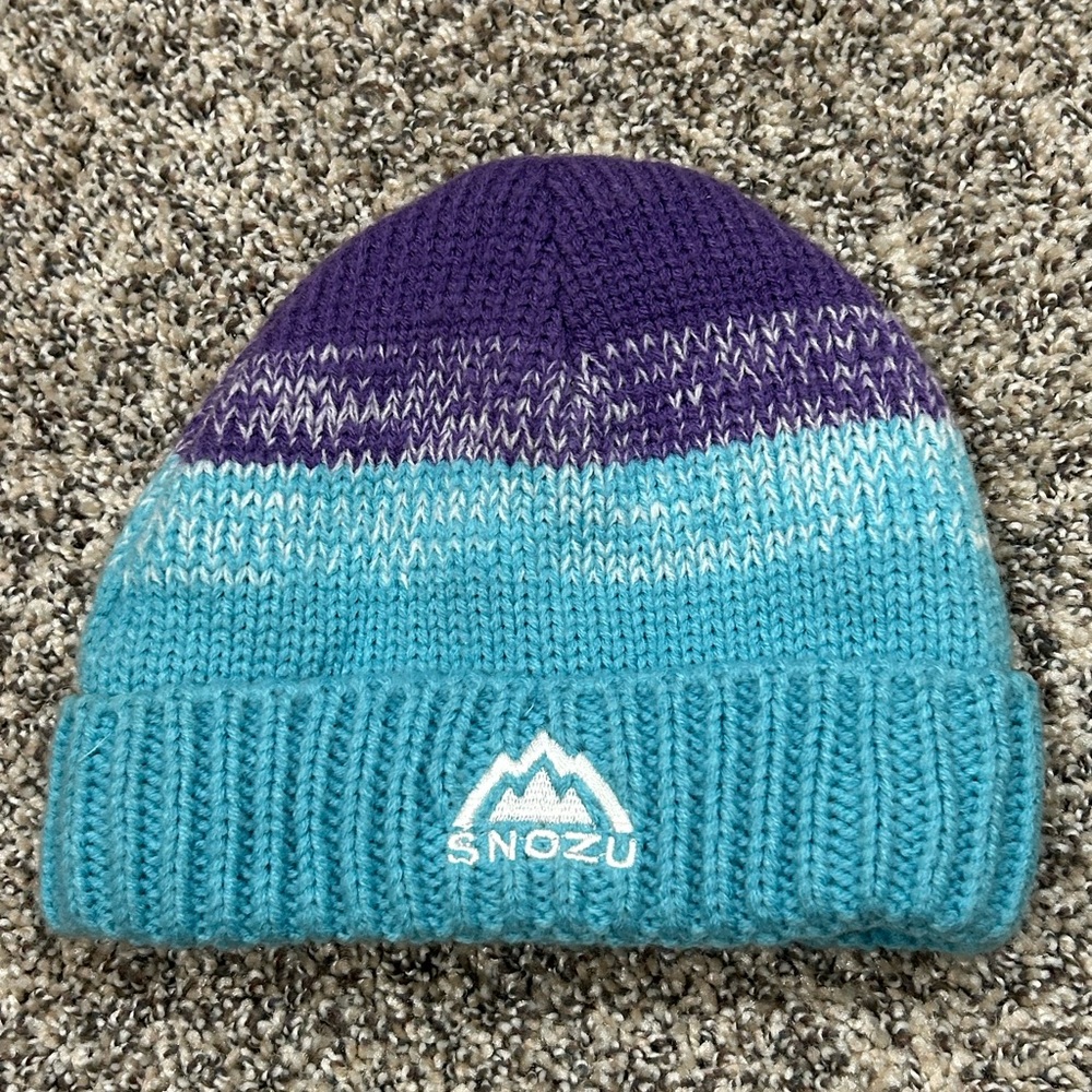 Snozu Kids Beanie in Purple and Blue